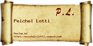 Peichel Lotti névjegykártya